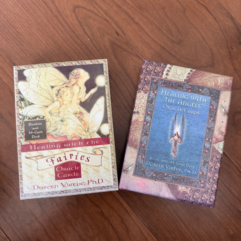 Healing With The Angels & Healing With The Fairies Oracle Deck Set Doreen Virtue